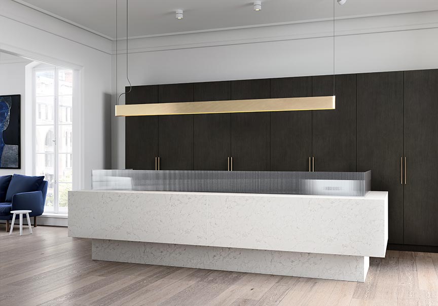 Laminex Avenza Bianco kitchen island