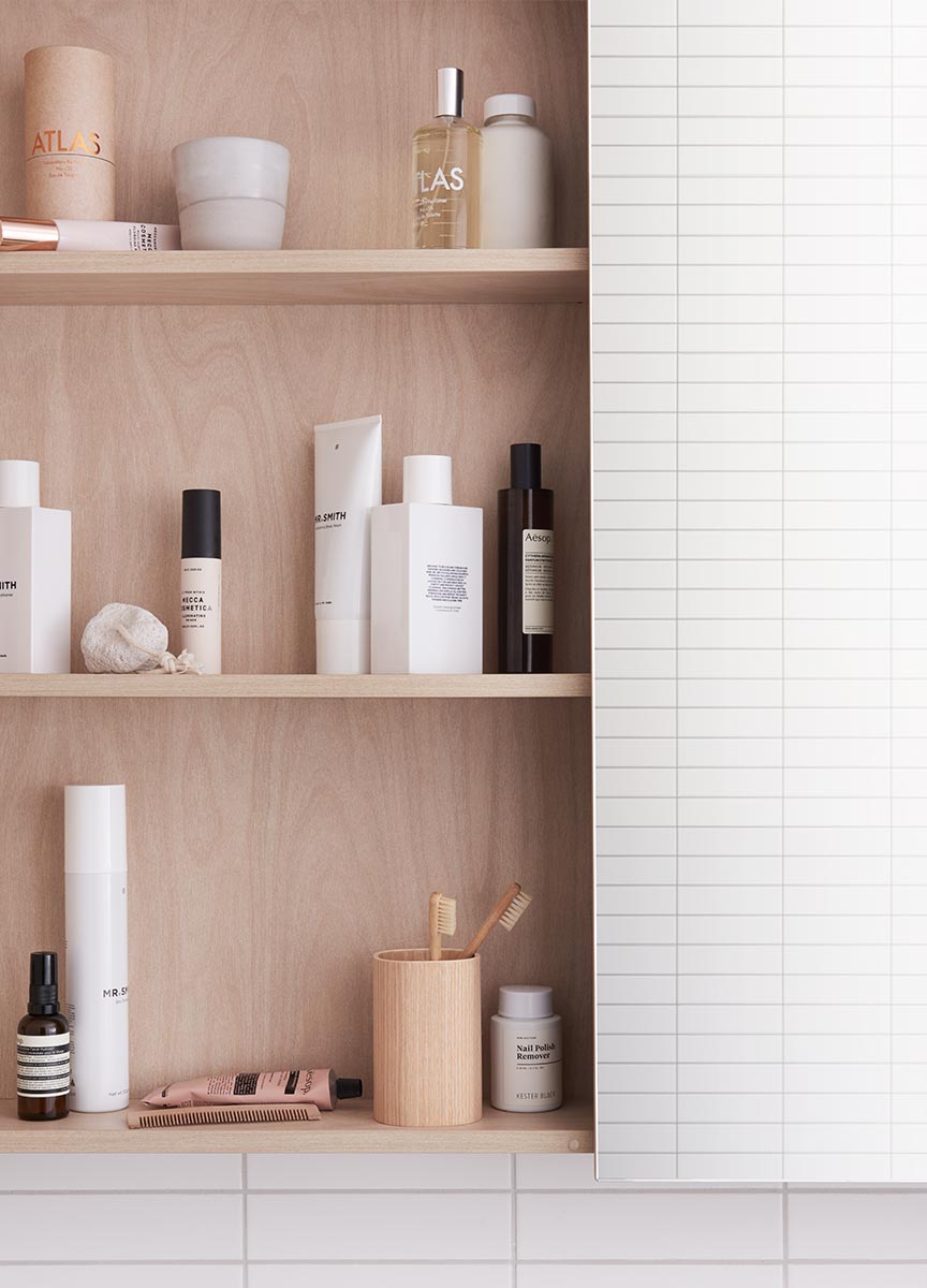 Bathroom Cabinet with Laminex Raw Birchply