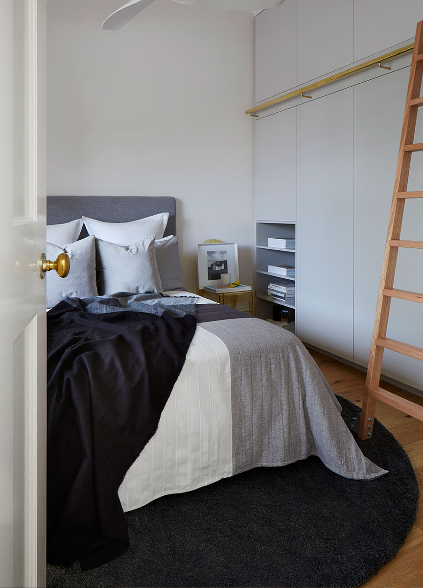 Brunswick bedroom with Laminex Oyster Grey