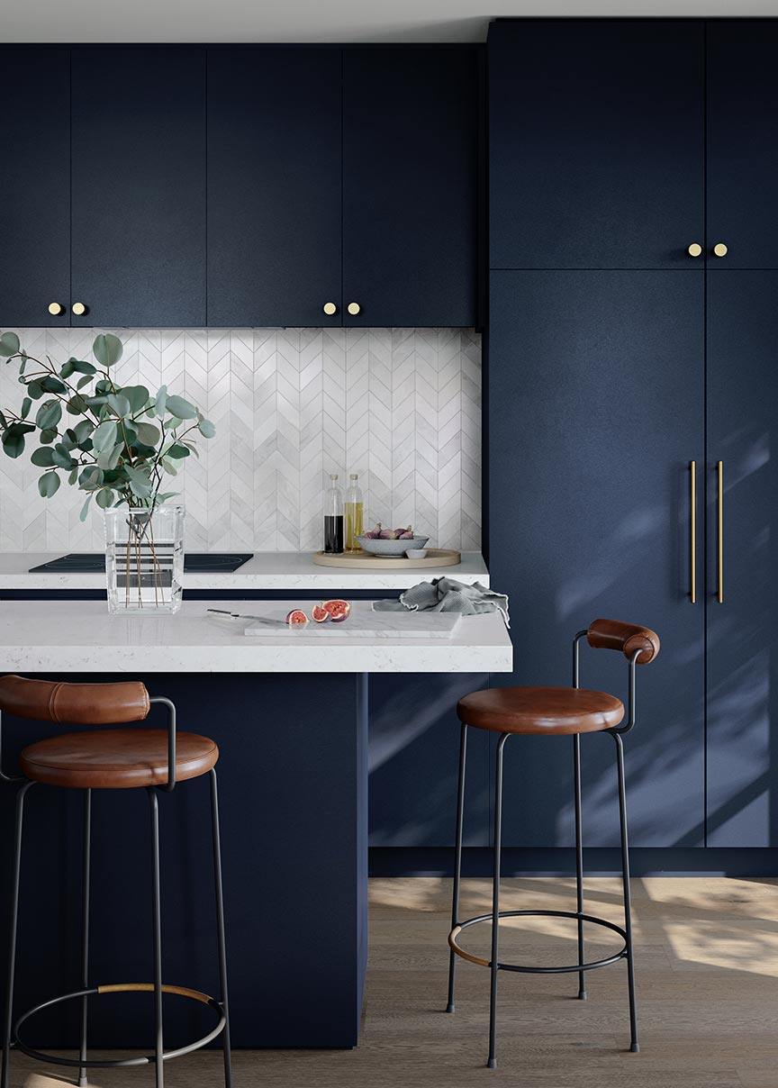 Laminex French Navy kitchen