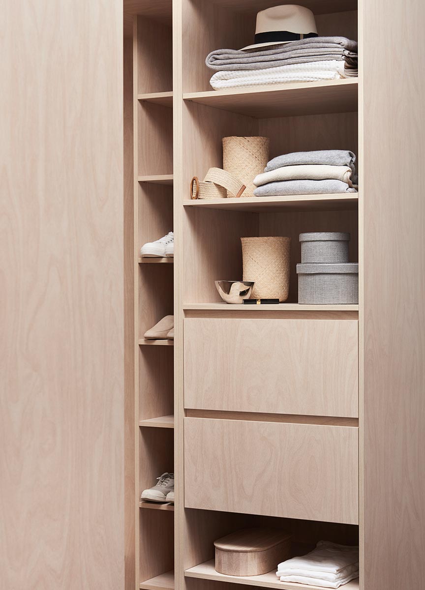 Wardrobe with Laminex Raw Birchply