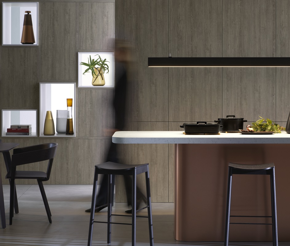 Chris Connell kitchen design using Laminex woodgrains