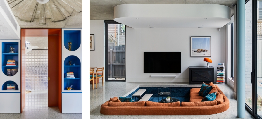 Park Street Home by SGKS Architecture | Vibrant Curves & Colour