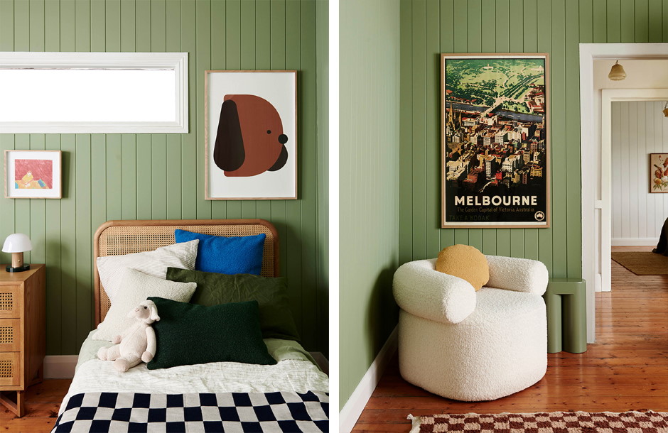 Surround by Laminex panels give this kids bedroom a timeless DIY update, adding texture and depth.